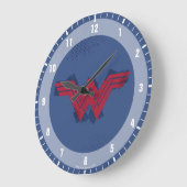 ジャスティスリーグ |つや消し疑問に思の女の記号 ラージ壁時計 (傾斜)