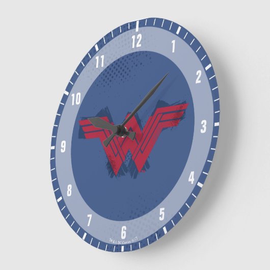 ジャスティスリーグ |つや消し疑問に思の女の記号 ラージ壁時計 (傾斜)