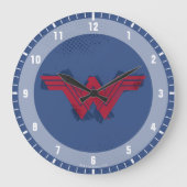 ジャスティスリーグ |つや消し疑問に思の女の記号 ラージ壁時計 (正面)