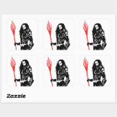 ジャスティスリーグ |アクアマンポーズノワールポップ・アートのアート スクエアシール (シート)