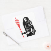 ジャスティスリーグ |アクアマンポーズノワールポップ・アートのアート スクエアシール (封筒)