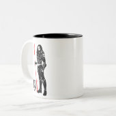 ジャスティスリーグ |アクアマンポーズノワールポップ・アートのアート ツートーンマグカップ (正面左)