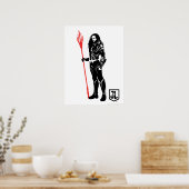 ジャスティスリーグ |アクアマンポーズノワールポップ・アートのアート ポスター (キッチン)