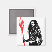 ジャスティスリーグ |アクアマンポーズノワールポップ・アートのアート マグネット (正面/裏面)