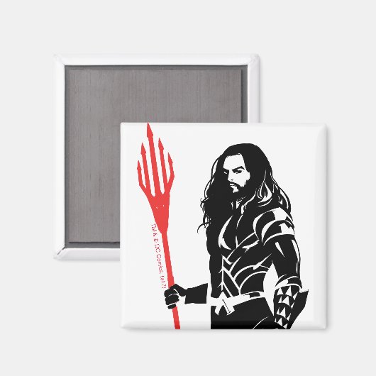 ジャスティスリーグ |アクアマンポーズノワールポップ・アートのアート マグネット (正面/裏面)