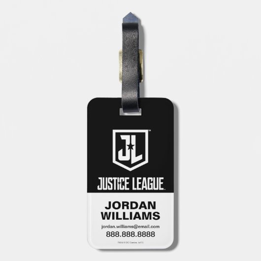 ジャスティスリーグ |アクアマンポーズノワールポップ・アートのアート ラゲッジタグ (裏面縦)