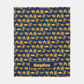 ジャスティスリーグ |スタイル化されたチームシンボルのラインナップ フリースブランケット (正面)