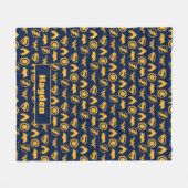 ジャスティスリーグ |スタイル化されたチームシンボルのラインナップ フリースブランケット (正面(横))