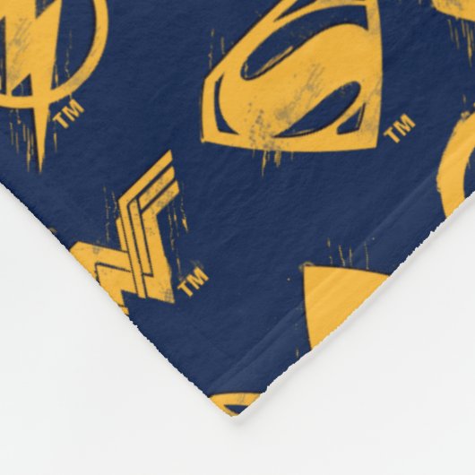 ジャスティスリーグ |スタイル化されたチームシンボルのラインナップ フリースブランケット (角)