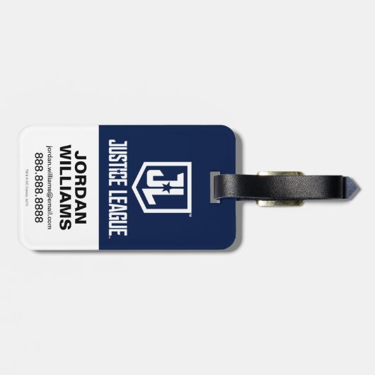 ジャスティスリーグ |スタイル化されたチームシンボルのラインナップ ラゲッジタグ (裏面横)