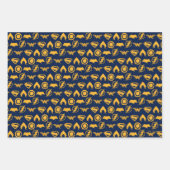 ジャスティスリーグ |スタイル化されたチームシンボルのラインナップ ラッピングペーパーシート (正面)