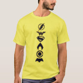ジャスティスリーグ |スタイル化されたチームシンボルのラインナップ Tシャツ (正面)