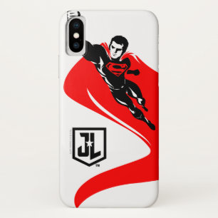 ジャスティスリーグ スーパーマン フライング ノワール ポップアート iPhone X ケース