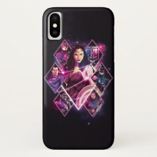 ジャスティスリーグ ダイヤモンド銀河グループパネル iPhone X ケース