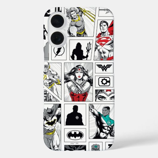 ジャスティスリーグ ヒーローパネルパターン Case-Mate iPhoneケース (裏面)