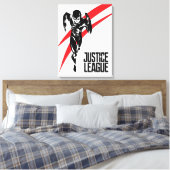 ジャスティスリーグ |フラッシュランニングのノワールポップ・アートのト キャンバスプリント (インサイチュ (寝室))