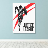 ジャスティスリーグ |フラッシュランニングのノワールポップ・アートのト キャンバスプリント (インサイチュ (ウッドフロア))