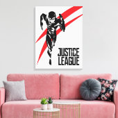 ジャスティスリーグ |フラッシュランニングのノワールポップ・アートのト キャンバスプリント (インサイチュ (リビング))