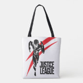 ジャスティスリーグ |フラッシュランニングのノワールポップ・アートのト トートバッグ (裏面)