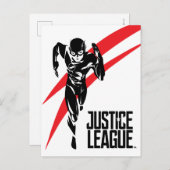 ジャスティスリーグ |フラッシュランニングのノワールポップ・アートのト ポストカード (正面/裏面)