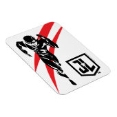 ジャスティスリーグ |フラッシュランニングのノワールポップ・アートのト マグネット (右側)