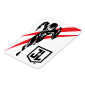 ジャスティスリーグ |フラッシュランニングのノワールポップ・アートのト マグネット (左側)