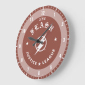 ジャスティスリーグ |フラッシュレトロ稲妻エンブレム ラージ壁時計 (傾斜)