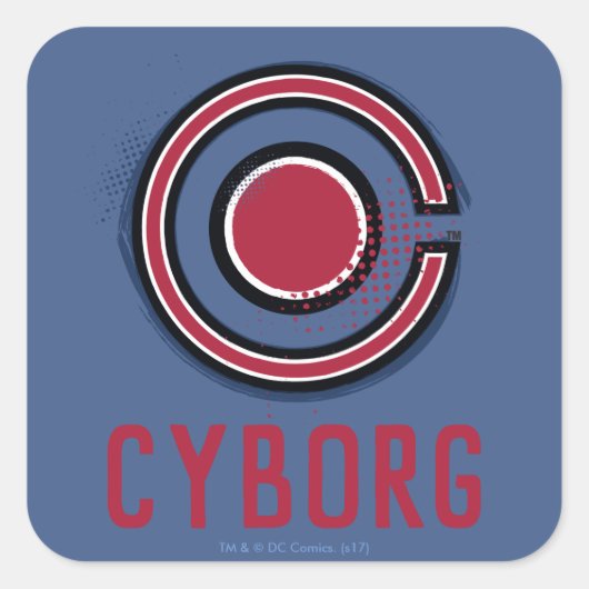 ジャスティスリーグ |ブラシとハーフトーンのシンボル スクエアシール (正面)