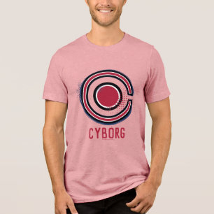 ジャスティスリーグ ブラシとハーフトーンのシンボル トライブレンドTシャツ