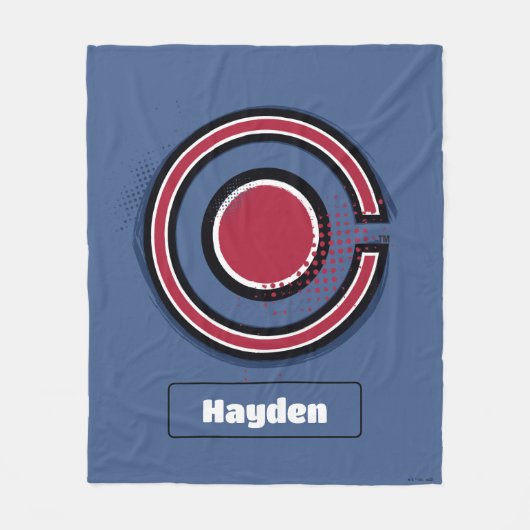 ジャスティスリーグ |ブラシとハーフトーンのシンボル フリースブランケット (正面)