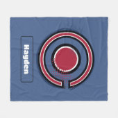 ジャスティスリーグ |ブラシとハーフトーンのシンボル フリースブランケット (正面(横))