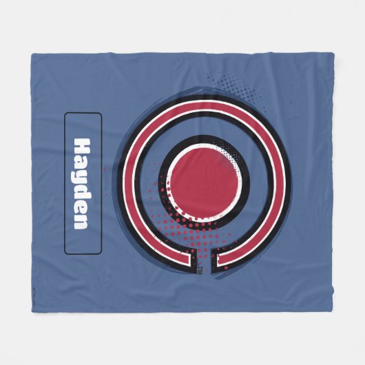 ジャスティスリーグ |ブラシとハーフトーンのシンボル フリースブランケット (正面(横))