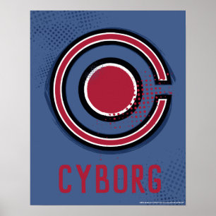 ジャスティスリーグ ブラシとハーフトーンのシンボル ポスター