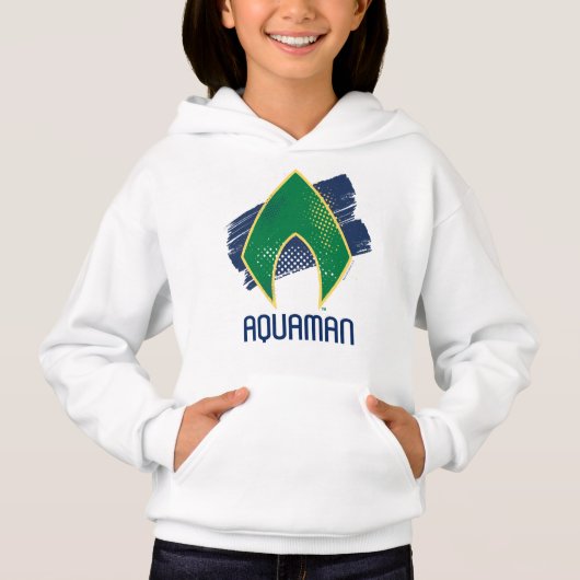 ジャスティスリーグ |ブラシとハーフトーンアクアマンシンボル (正面)