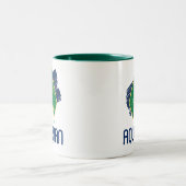 ジャスティスリーグ |ブラシとハーフトーンアクアマンシンボル ツートーンマグカップ (中央)