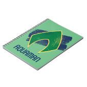 ジャスティスリーグ |ブラシとハーフトーンアクアマンシンボル ノートブック (左側)