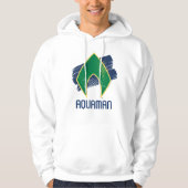 ジャスティスリーグ |ブラシとハーフトーンアクアマンシンボル パーカ (正面)