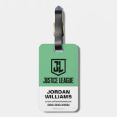 ジャスティスリーグ |ブラシとハーフトーンアクアマンシンボル ラゲッジタグ (裏面縦)
