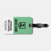 ジャスティスリーグ |ブラシとハーフトーンアクアマンシンボル ラゲッジタグ (裏面横)