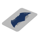 ジャスティスリーグ |ブラシとハーフトーンバットマンシンボル マグネット (左側)