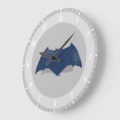 ジャスティスリーグ |ブラシとハーフトーンバットマンシンボル ラージ壁時計 (傾斜)