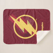 ジャスティスリーグ |ブラシとハーフトーンフラッシュシンボル シェルパブランケット (正面(横))