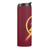 ジャスティスリーグ |ブラシとハーフトーンフラッシュシンボル タンブラー (回転左)