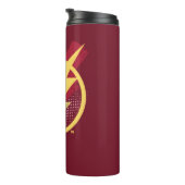 ジャスティスリーグ |ブラシとハーフトーンフラッシュシンボル タンブラー (回転右)