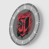 ジャスティスリーグ |ブラシ付き絵を描JLシールド ラージ壁時計 (傾斜)