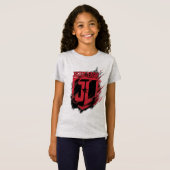 ジャスティスリーグ |ブラシ付き絵を描JLシールド Tシャツ (正面フル)