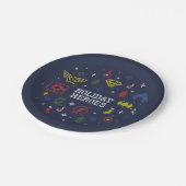 ジャスティスリーグ「ホリデーヒーローズ」フェイククロスステッチ ペーパープレート (アングル)