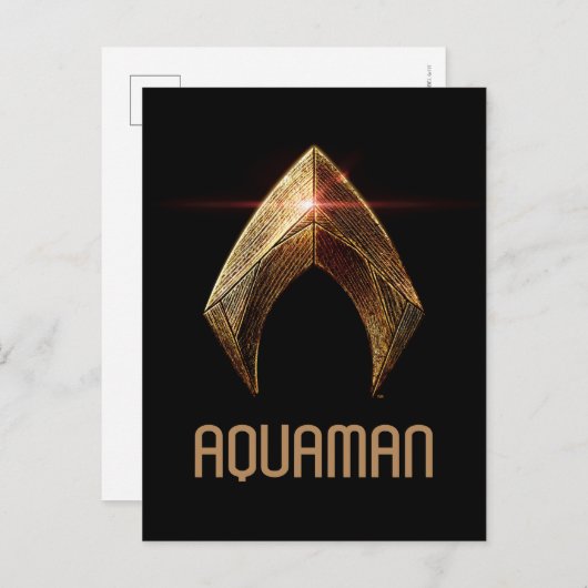 ジャスティスリーグ |メタリックアクアマンシンボル ポストカード (正面/裏面)