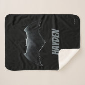 ジャスティスリーグ |メタリックバットマンシンボル シェルパブランケット (正面(横))