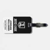 ジャスティスリーグ |メタリックバットマンシンボル ラゲッジタグ (裏面横)